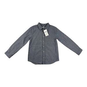EPK Boys’ Pearl Snap Long Sleeve Button-Up Dress Shirt - Size 12 - Gray‎  NWT